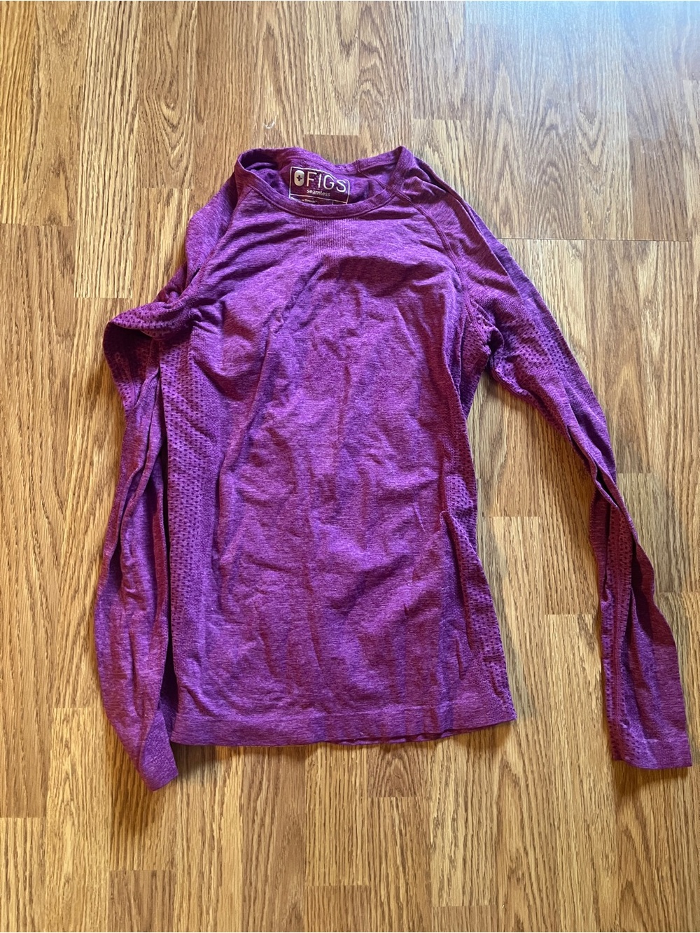 Figs Long Sleeve Tee in Plum Purple